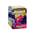 Dragon Shield card sleeves box in Purple Matte, featuring artwork of a red dragon on a dark purple background with yellow branding.